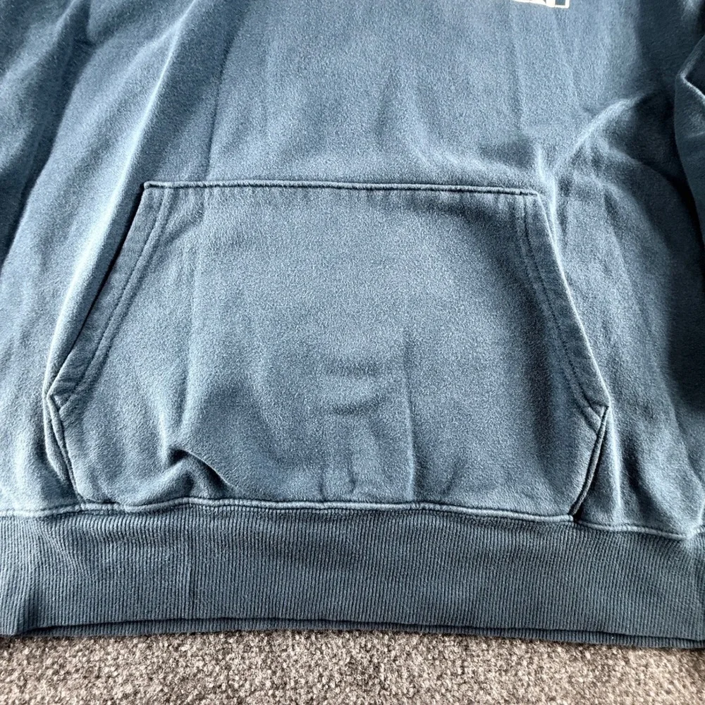 The North Face Mens Blue Geometric Logo Pullover Hoodie Sweatshirt Large